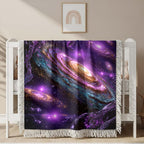 Galaxien im Weltraum Gewobene Decke – Woven Blanket Fransendecke Kuscheldecke 2